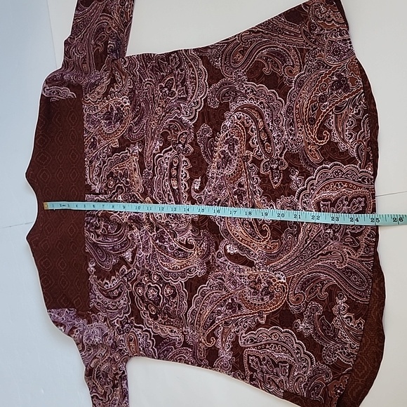 Prana Button Down Long Sleeve Paisley Print Top/ size S - Picture 9 of 13